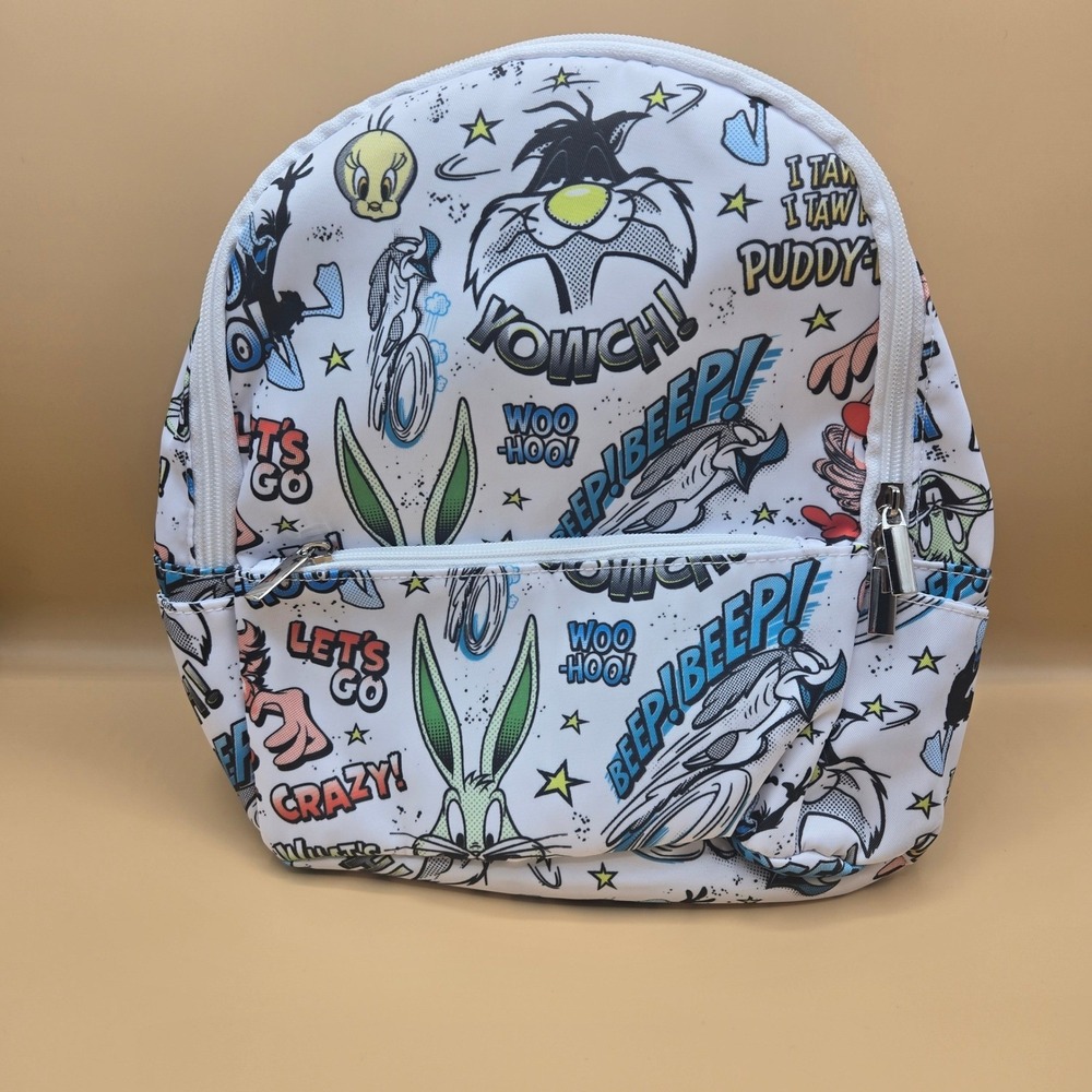 Looney Tunes ALL-OVER Comic- Print Mini Backpack Unisex NWOT